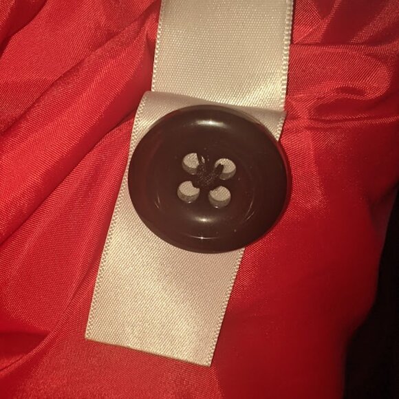 Bright Red Belted Peacoat Size Large - Picture 10 of 10